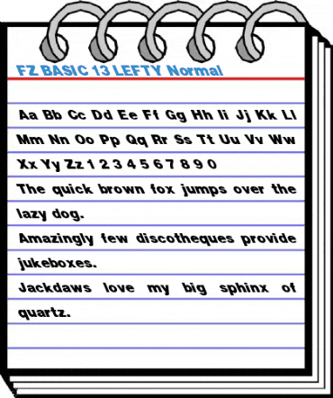 FZ BASIC 13 LEFTY Font