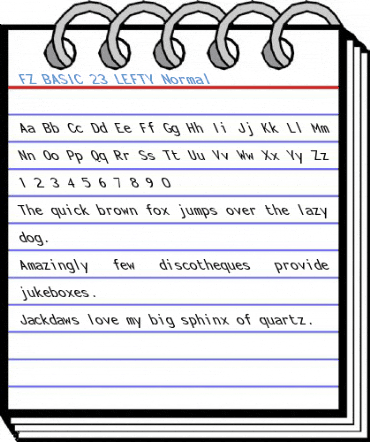 FZ BASIC 23 LEFTY Normal Font