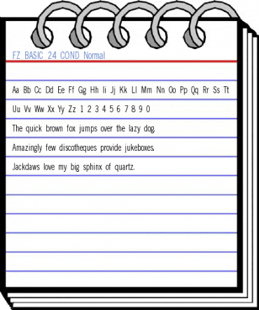 FZ BASIC 24 COND Normal Font