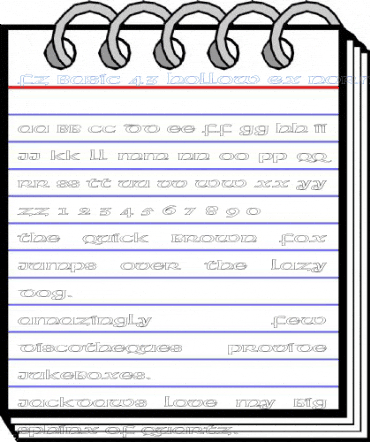 FZ BASIC 43 HOLLOW EX Normal Font