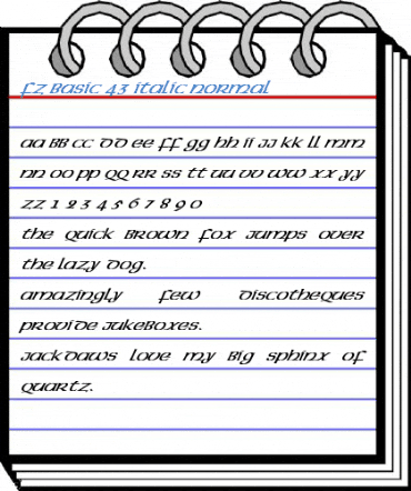 FZ BASIC 43 ITALIC Normal Font