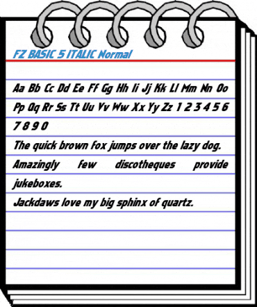 FZ BASIC 5 ITALIC Normal Font