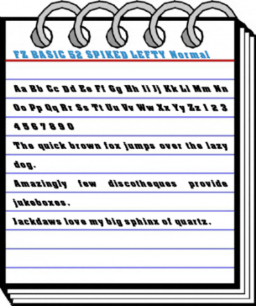 FZ BASIC 52 SPIKED LEFTY Normal Font