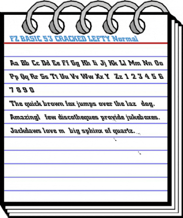 FZ BASIC 53 CRACKED LEFTY Font