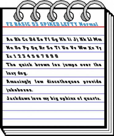 FZ BASIC 53 SPIKED LEFTY Normal Font