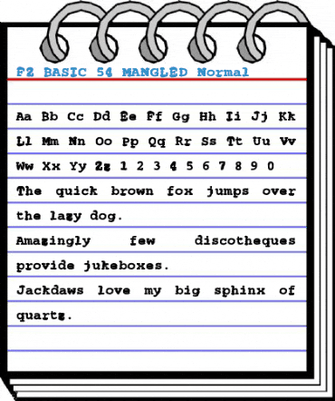 FZ BASIC 54 MANGLED Font
