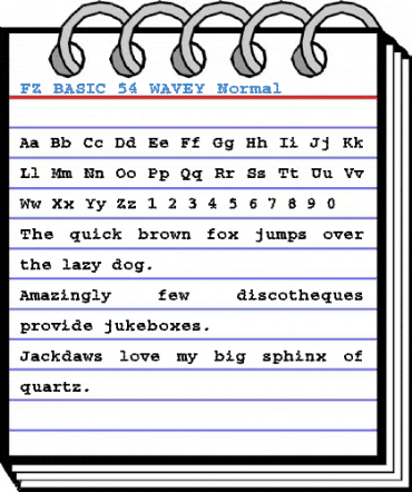 FZ BASIC 54 WAVEY Normal Font