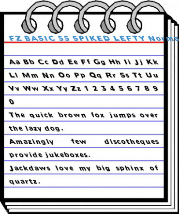 FZ BASIC 55 SPIKED LEFTY Font