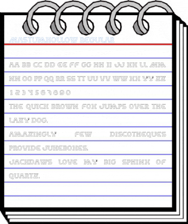 MastumHollow Regular Font