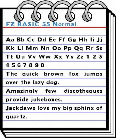 FZ BASIC 55 Normal Font