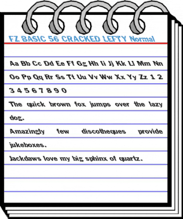 FZ BASIC 56 CRACKED LEFTY Normal Font