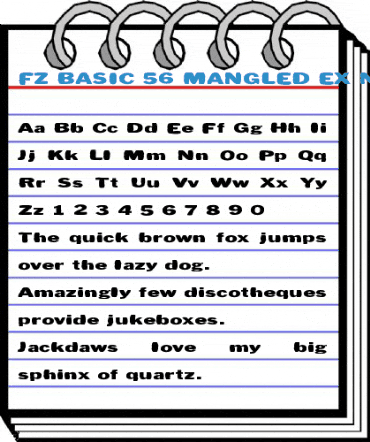 FZ BASIC 56 MANGLED EX Font