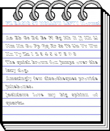 FZ BASIC 57 HOLLOW LEFTY Normal Font