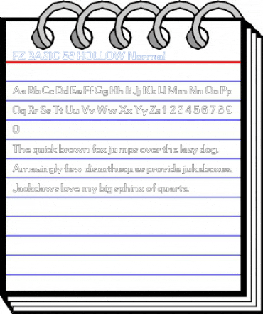 FZ BASIC 58 HOLLOW Font