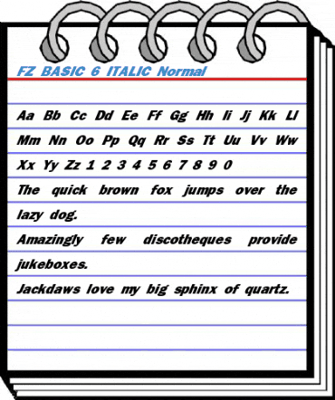 FZ BASIC 6 ITALIC Font