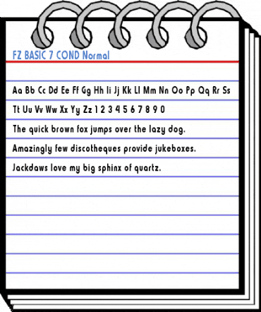 FZ BASIC 7 COND Normal Font