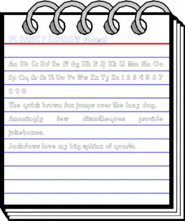 FZ BASIC 7 HOLLOW Normal Font