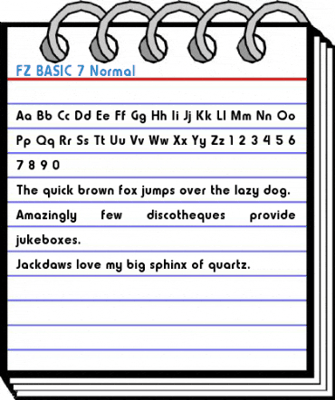 FZ BASIC 7 Normal Font