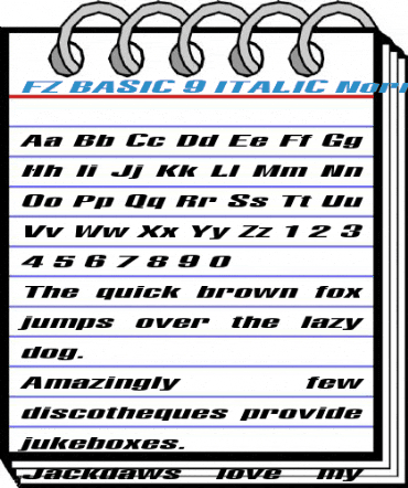 FZ BASIC 9 ITALIC Normal Font
