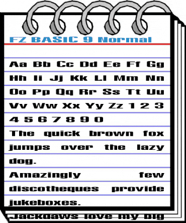 FZ BASIC 9 Normal Font