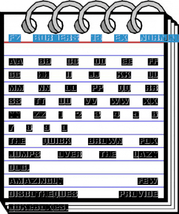 FZ BORDERS 13 EX Normal Font