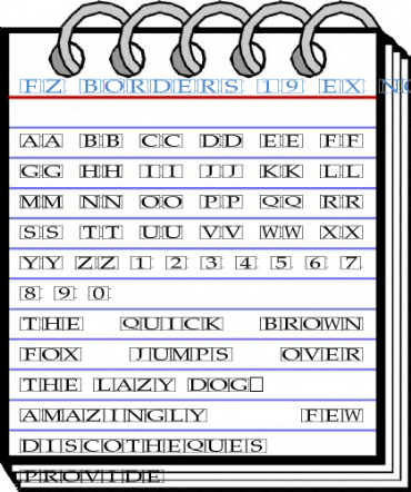 FZ BORDERS 19 EX Font