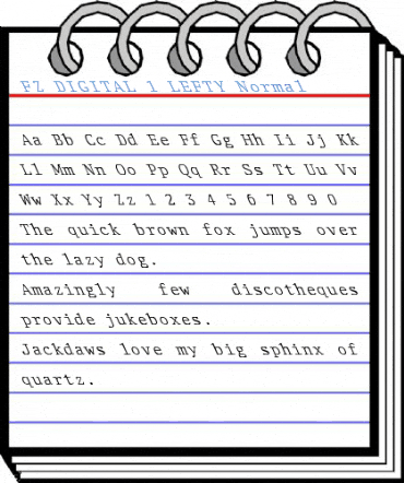 FZ DIGITAL 1 LEFTY Normal Font