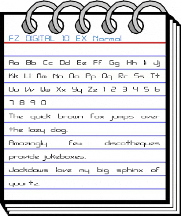 FZ DIGITAL 10 EX Normal Font