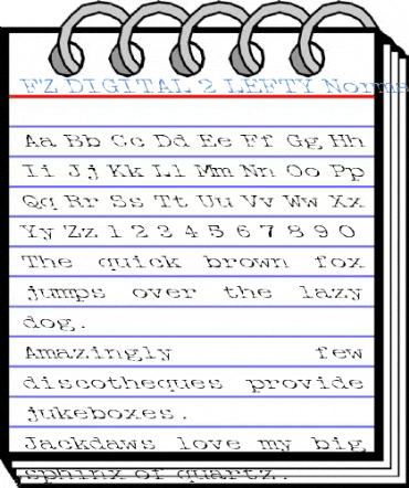 FZ DIGITAL 2 LEFTY Normal Font