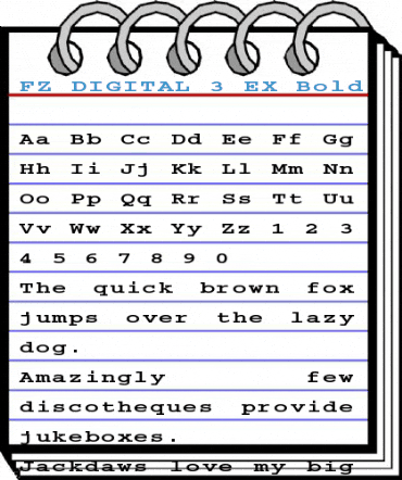 FZ DIGITAL 3 EX Font