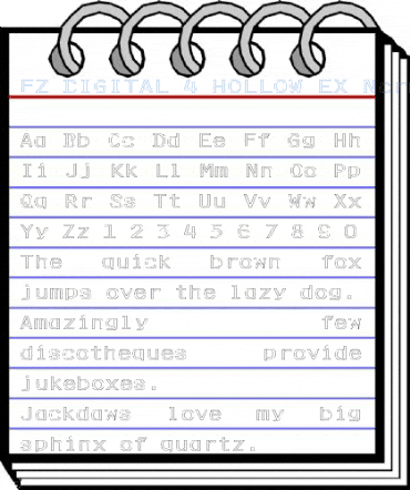 FZ DIGITAL 4 HOLLOW EX Normal Font