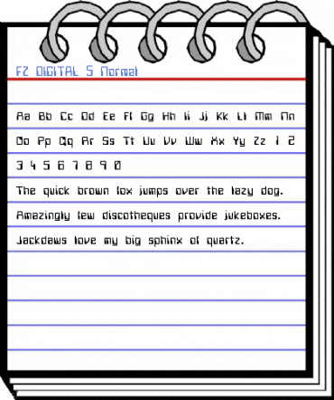 FZ DIGITAL 5 Normal Font