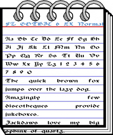 FZ GOTHIC 6 EX Normal Font