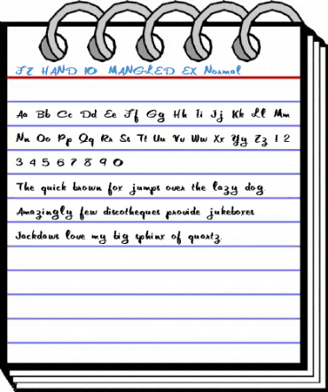 FZ HAND 10 MANGLED EX Normal Font