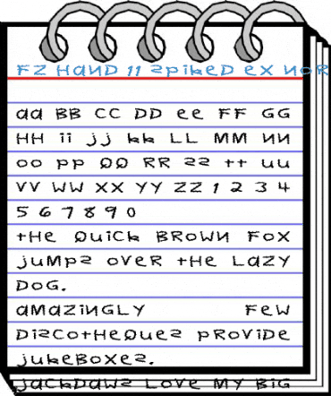 FZ HAND 11 SPIKED EX Normal Font