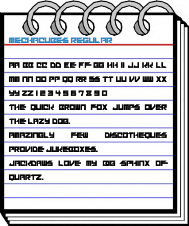 Mechacubes Regular Font