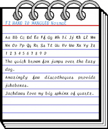 FZ HAND 20 MANGLED Normal Font