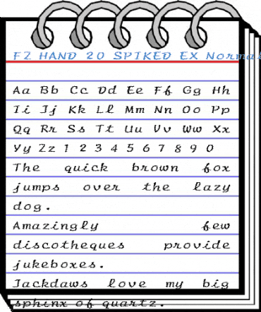 FZ HAND 20 SPIKED EX Normal Font