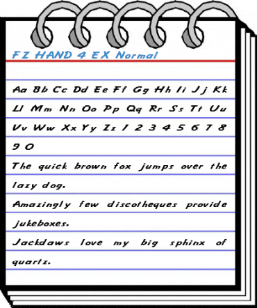 FZ HAND 4 EX Normal Font