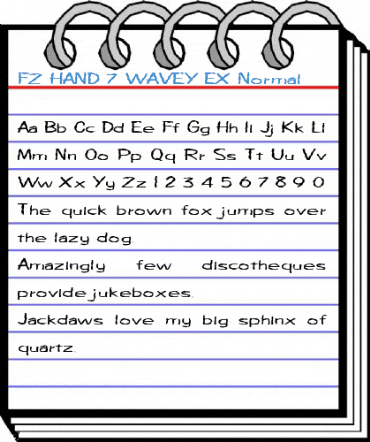 FZ HAND 7 WAVEY EX Normal Font