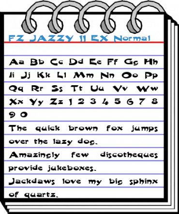 FZ JAZZY 11 EX Normal Font