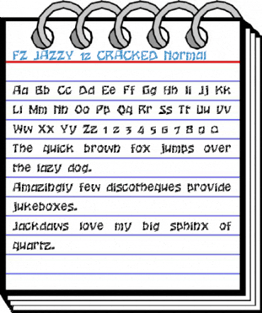 FZ JAZZY 12 CRACKED Normal Font