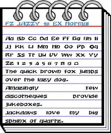 FZ JAZZY 12 EX Normal Font