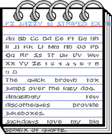 FZ JAZZY 12 STRIPED EX Normal Font