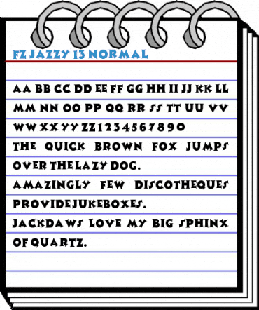 FZ JAZZY 13 Normal Font