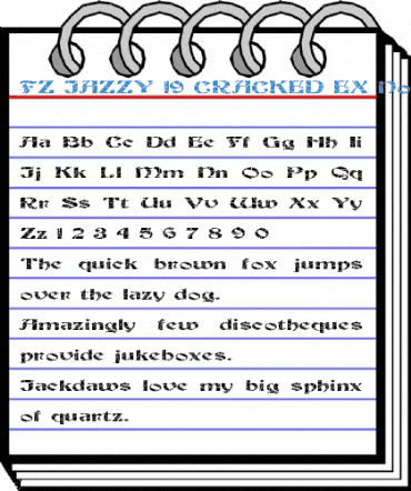 FZ JAZZY 19 CRACKED EX Font