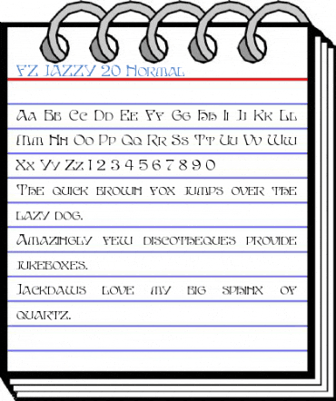 FZ JAZZY 20 Normal Font