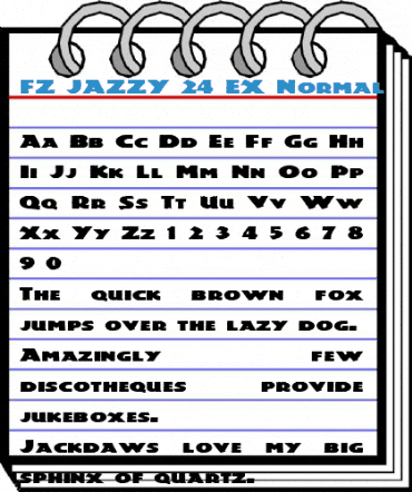 FZ JAZZY 24 EX Normal Font