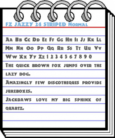 FZ JAZZY 24 STRIPED Normal Font