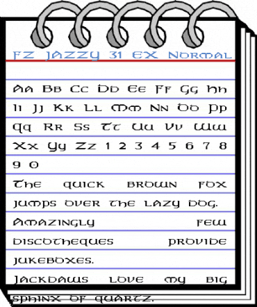 FZ JAZZY 31 EX Normal Font
